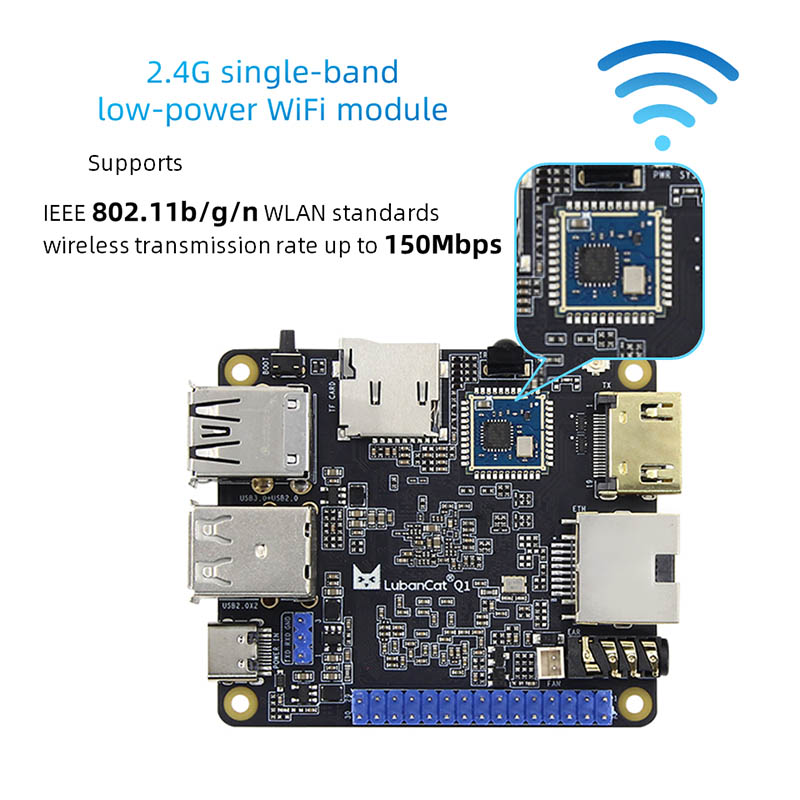 „RockChip RK3528A Linux“ pagrindinės plokštės laive esanti SBC plokštė